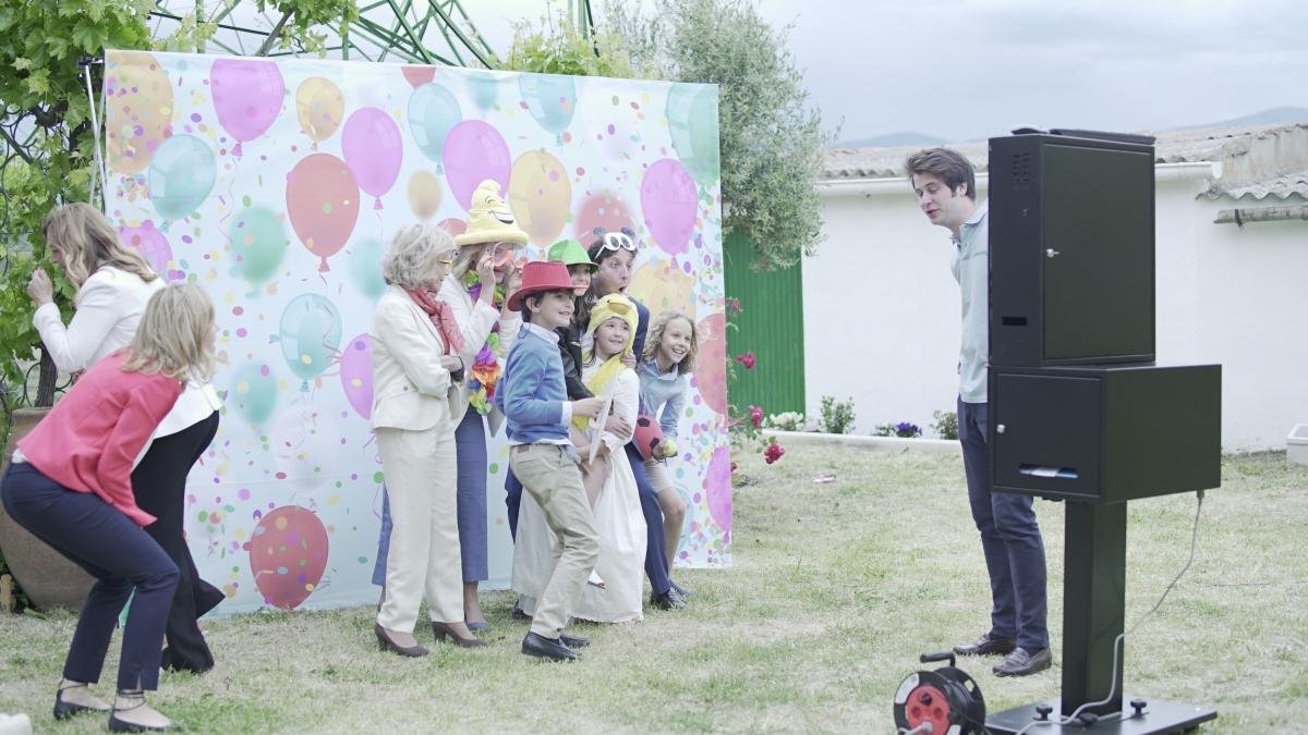 Fotomatón en una comunión